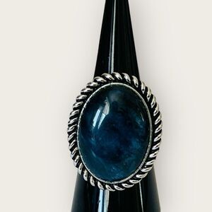 Large blue stone ring size 6.5 stamped Lia Sophia